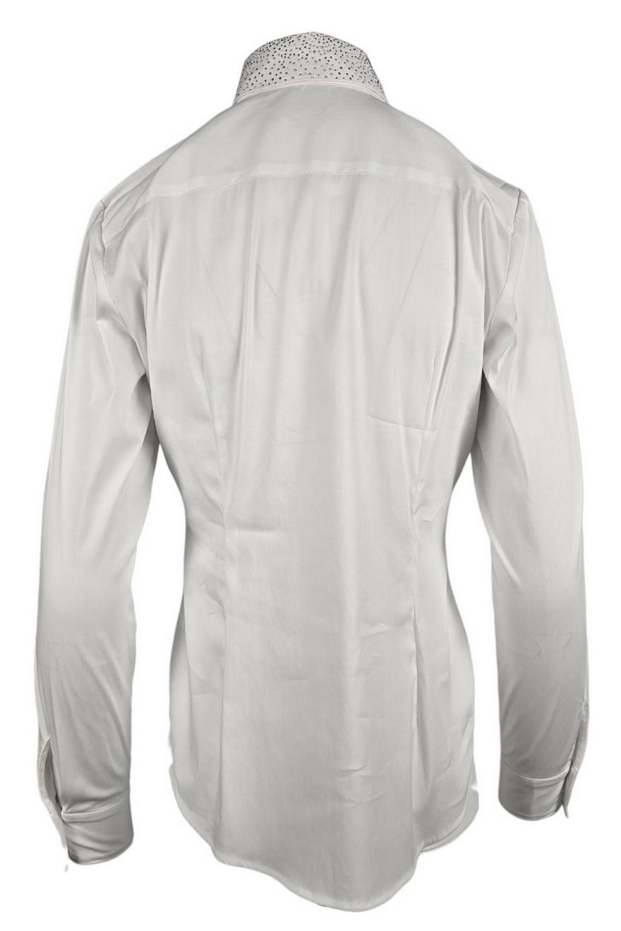 camicia donna con borchie bianco