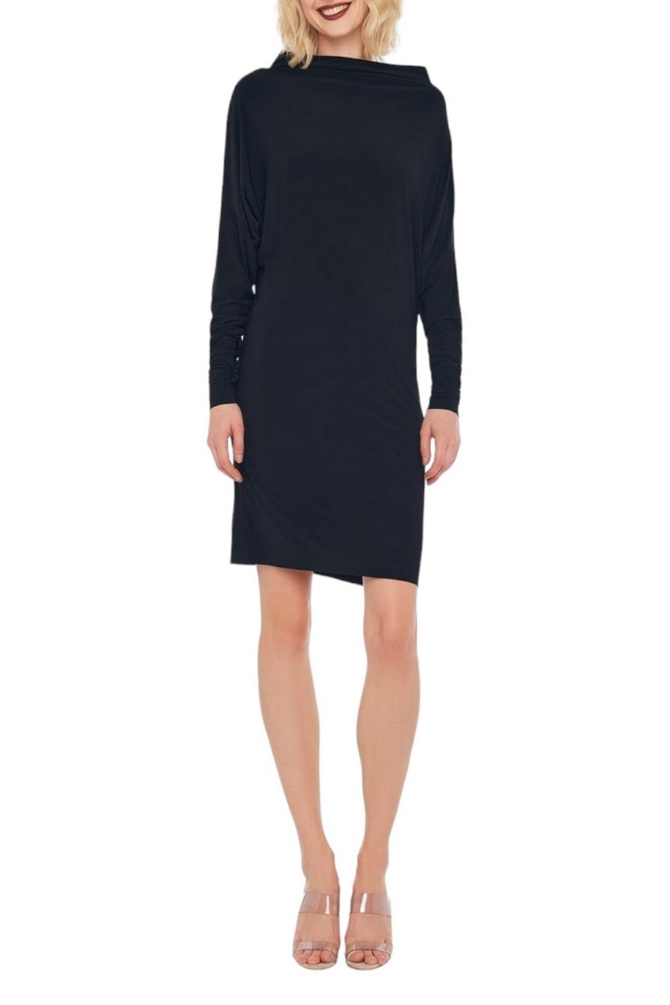 Abito donna in jersey all in one nero