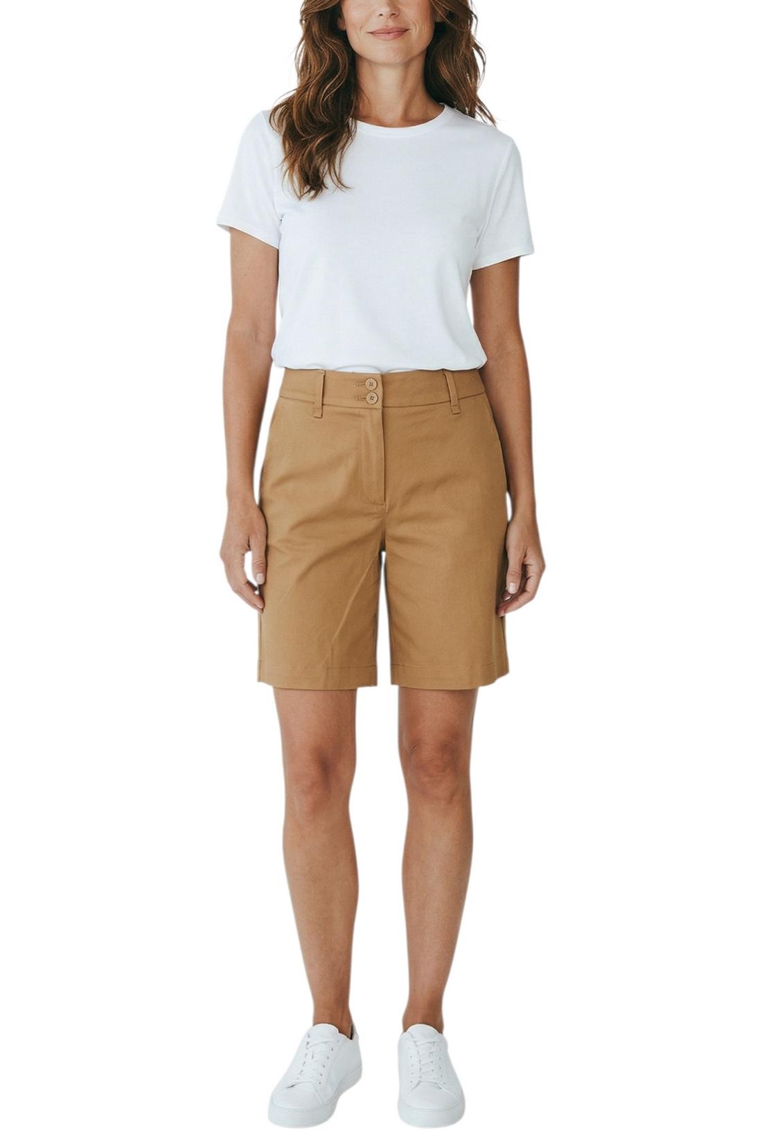 bermuda donna in cotone tabacco