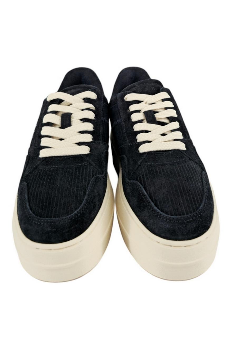 sneaker donna doppia cassetta nera