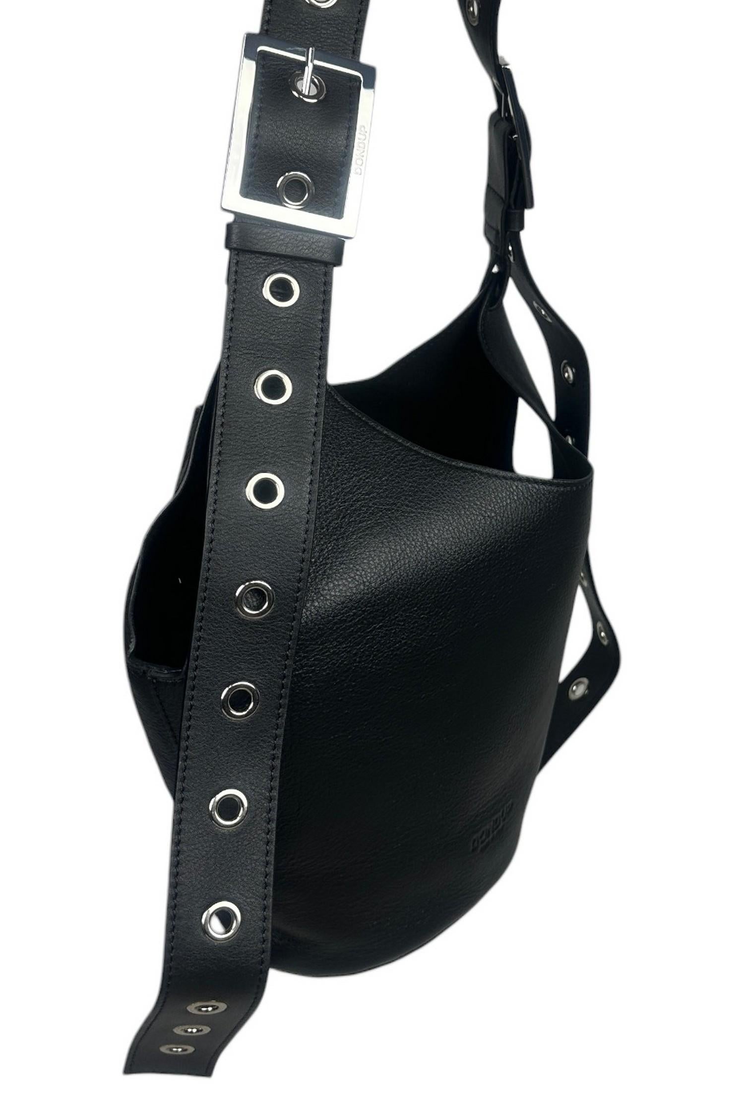 bisaccia media donna in pelle nero