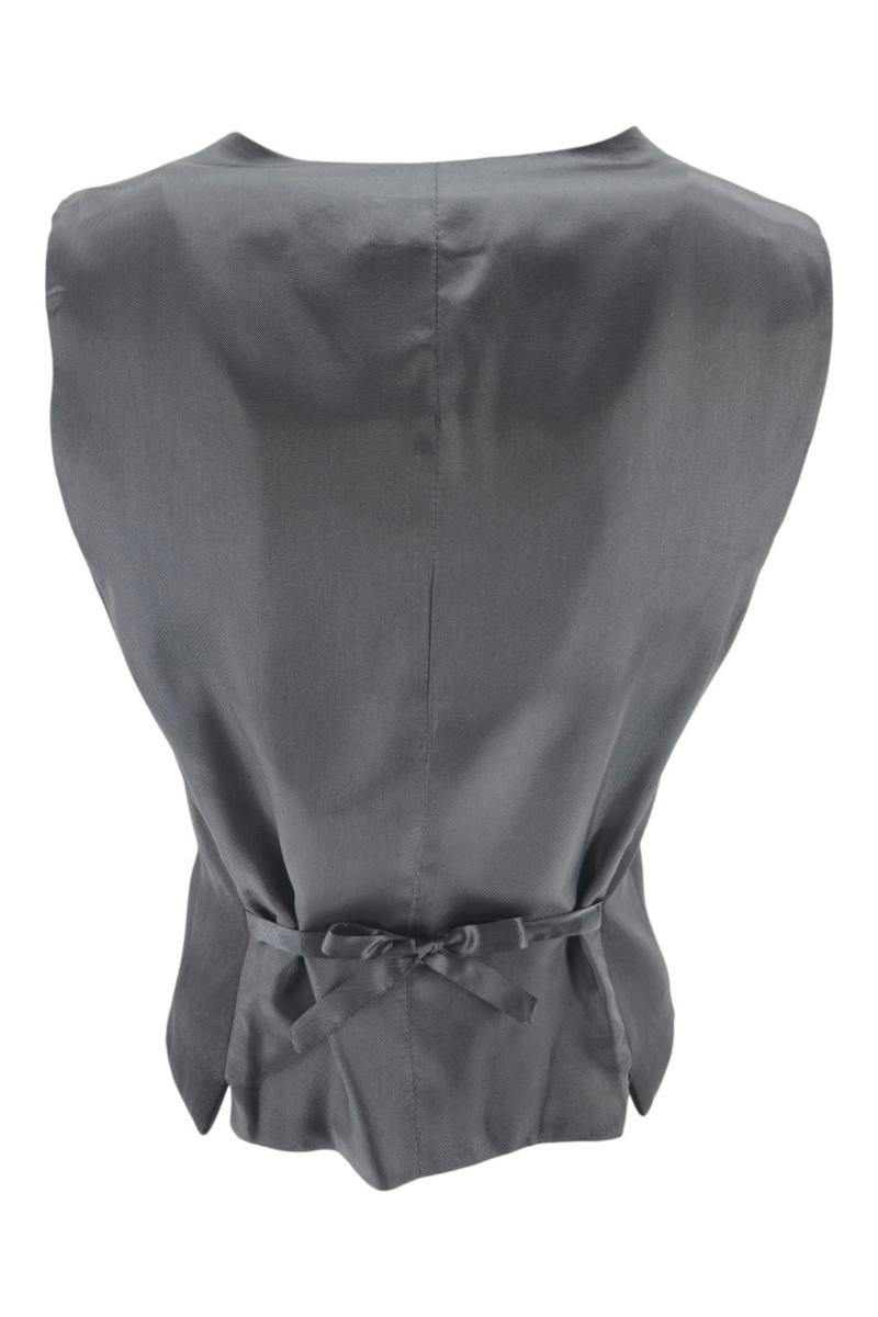 gilet donna in gabardina nero