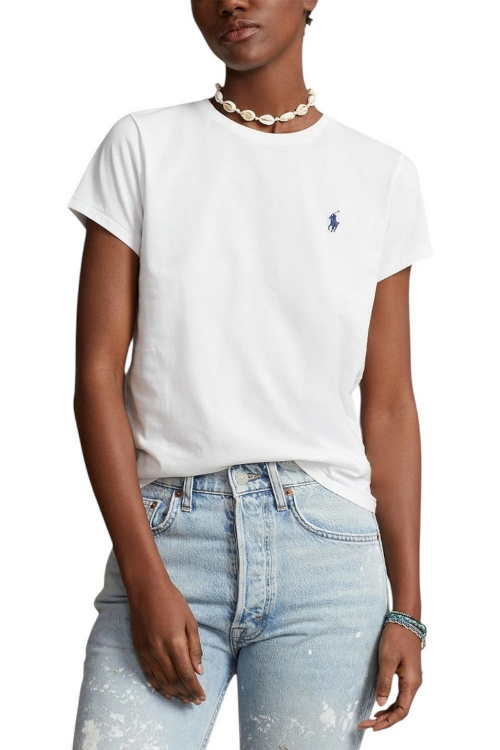 t-shirt donna mezza manica bianco