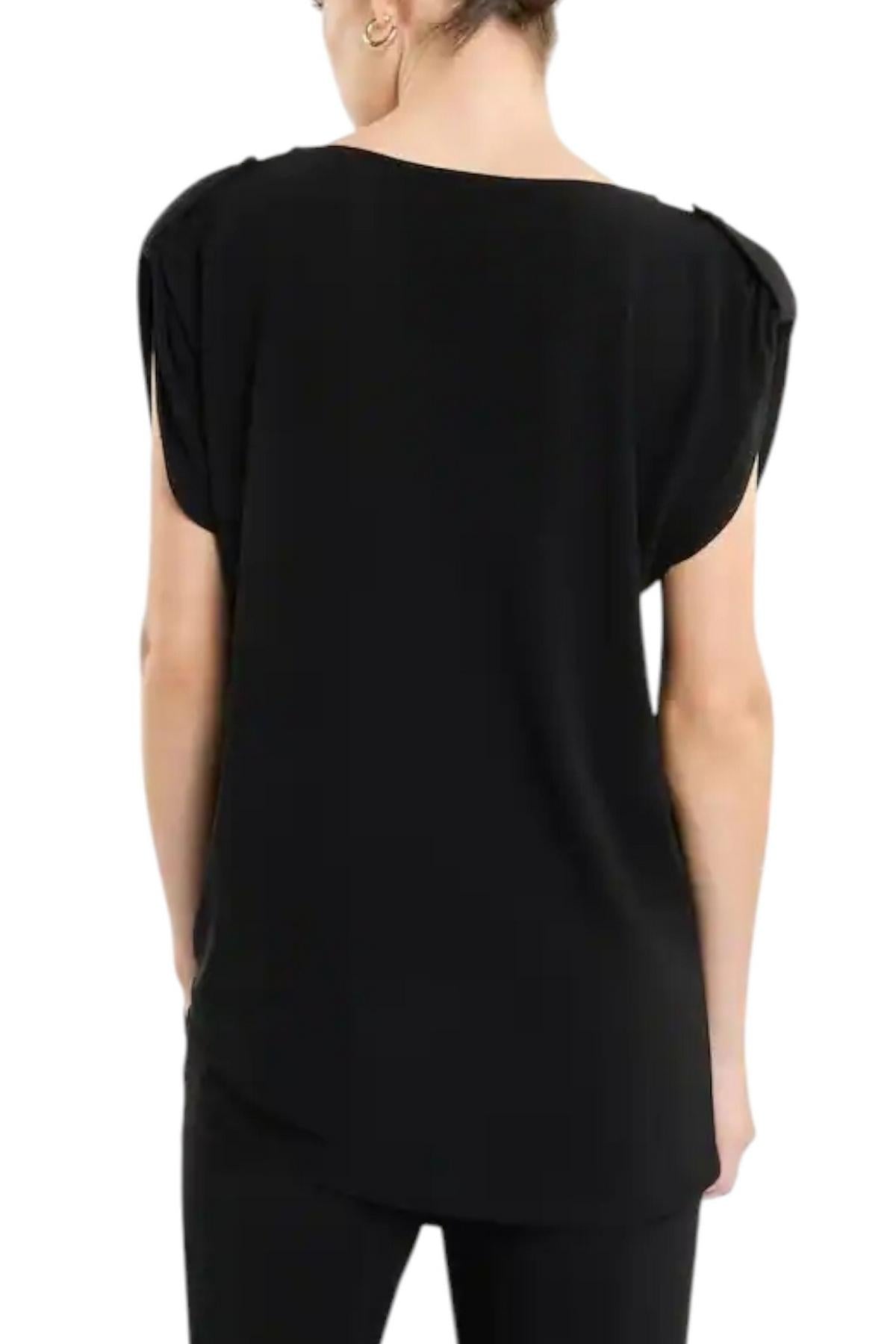 Blusa donna in Jersey nero