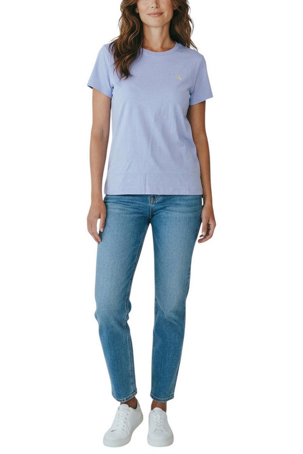 t-shirt donna mezza manica azzurro