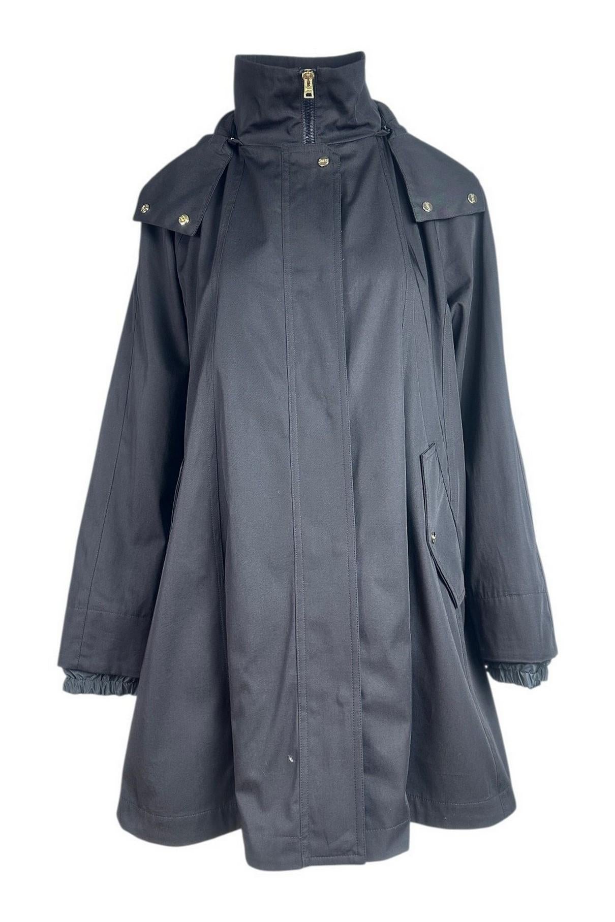 parka donna lungo in cotone blu