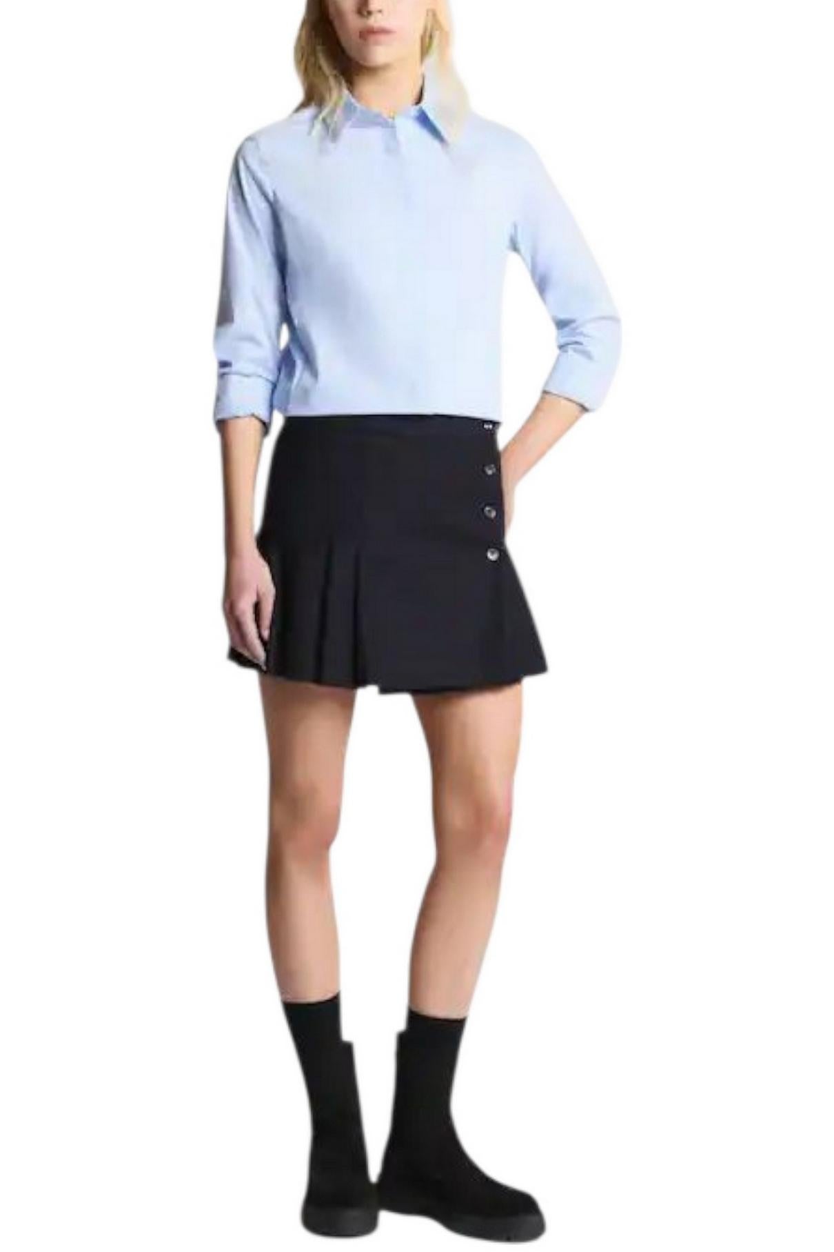 Camicia donna Slim in Cotone Stretch azzurro