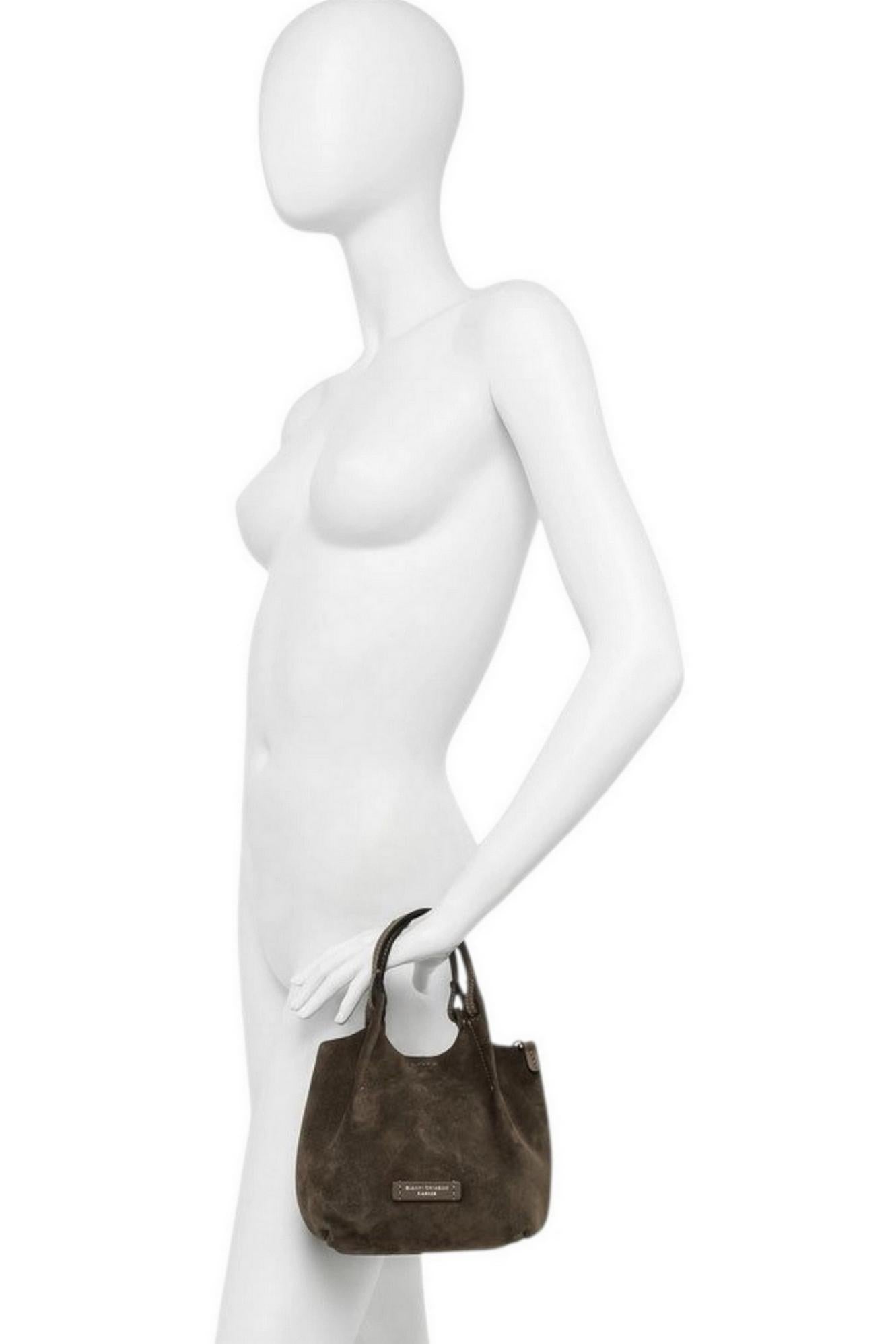 borsa donna dua piccola in camoscio marrone