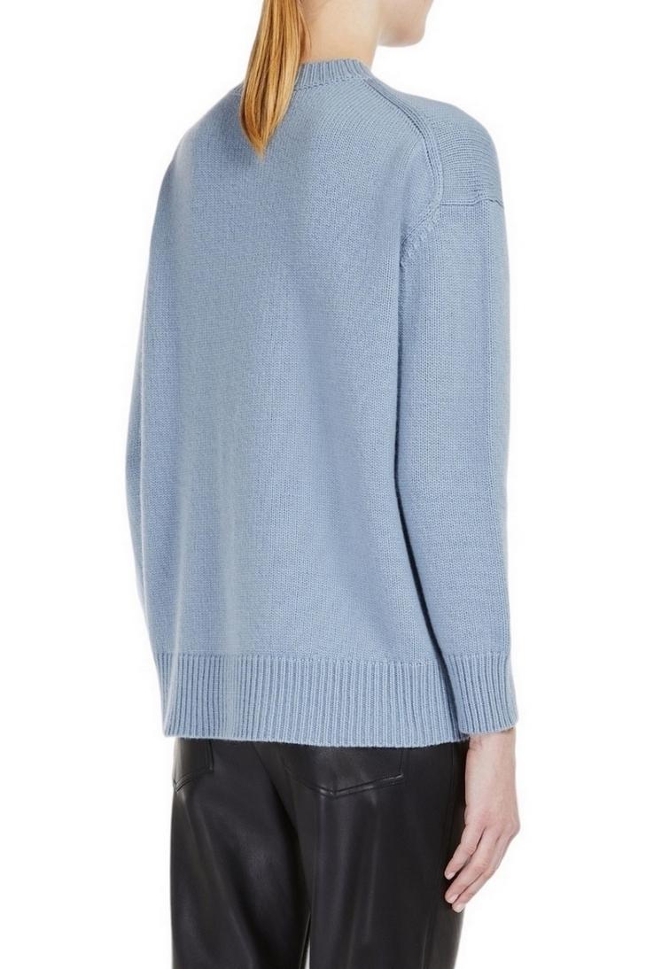 Maglia donna azzurra girocollo