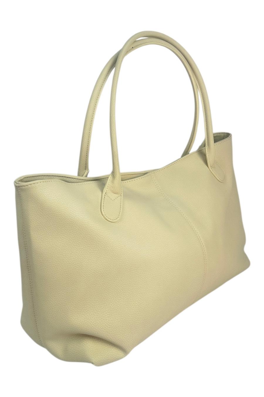 shopping donna in eco-pelle bianco