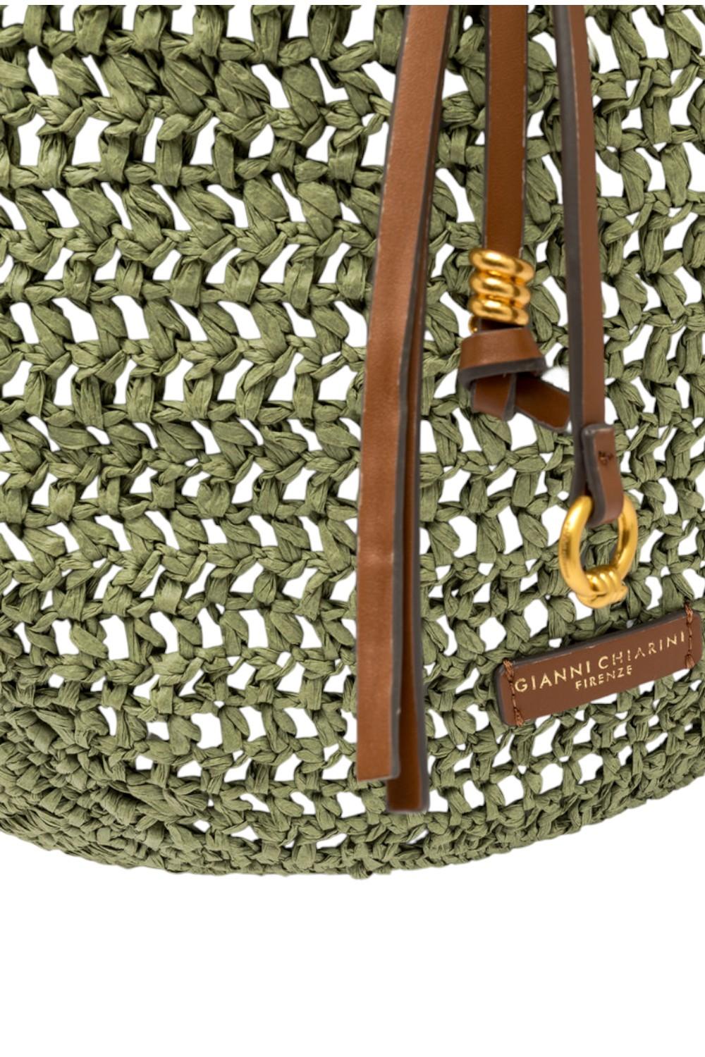 borsa donna nefeli in rafia verde