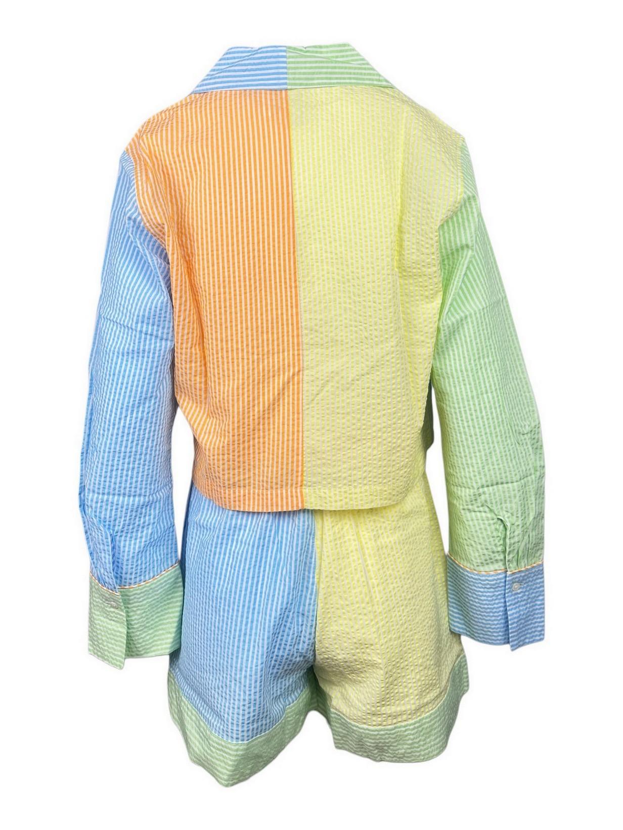 camicia donna e short multicolor