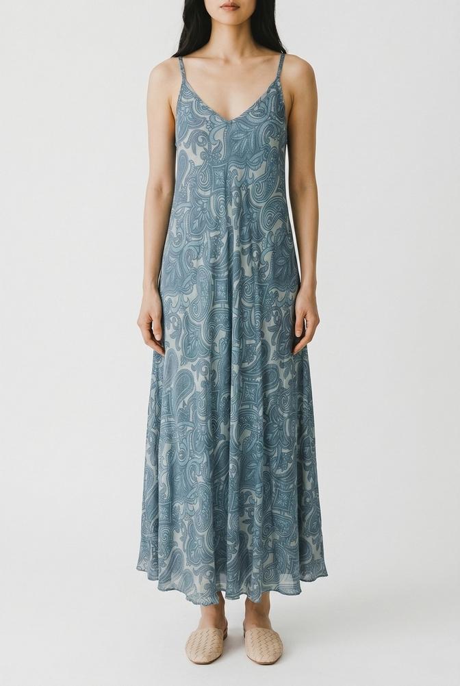 abito donna sottoveste fantasia cachemire