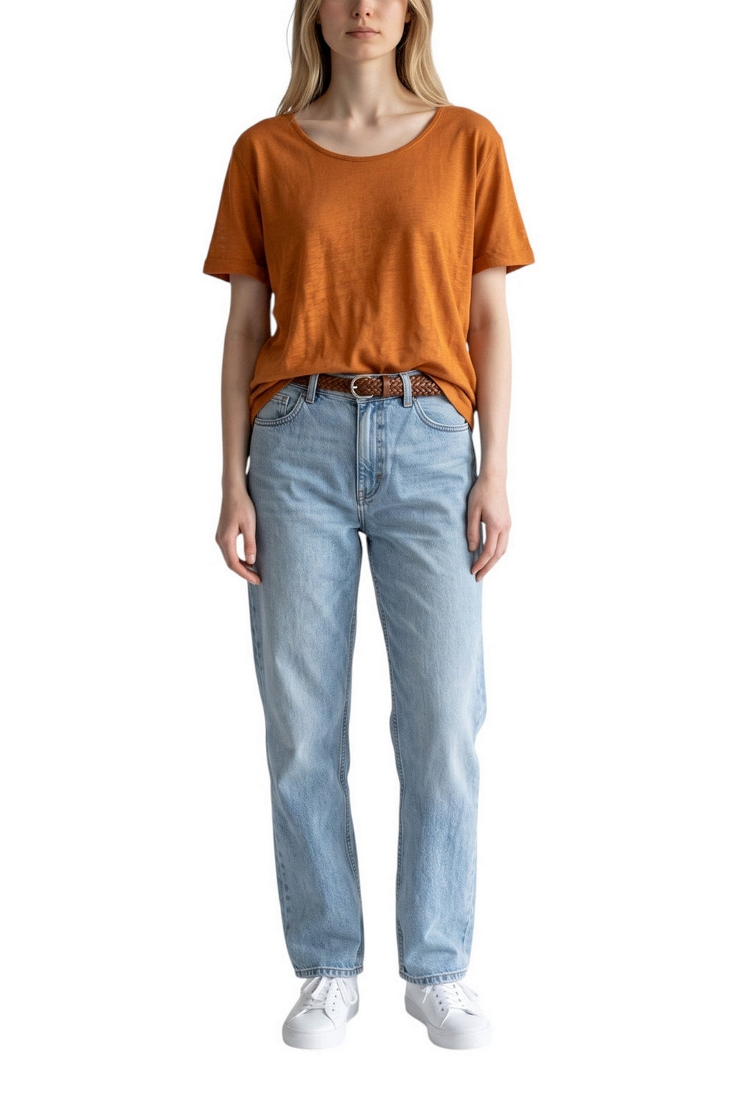 T-shirt in lino over 