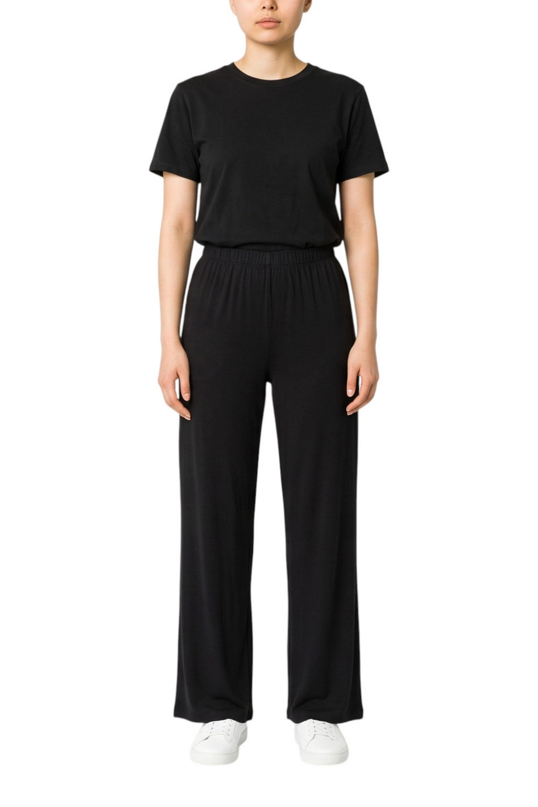 pantalone largo in jersey 