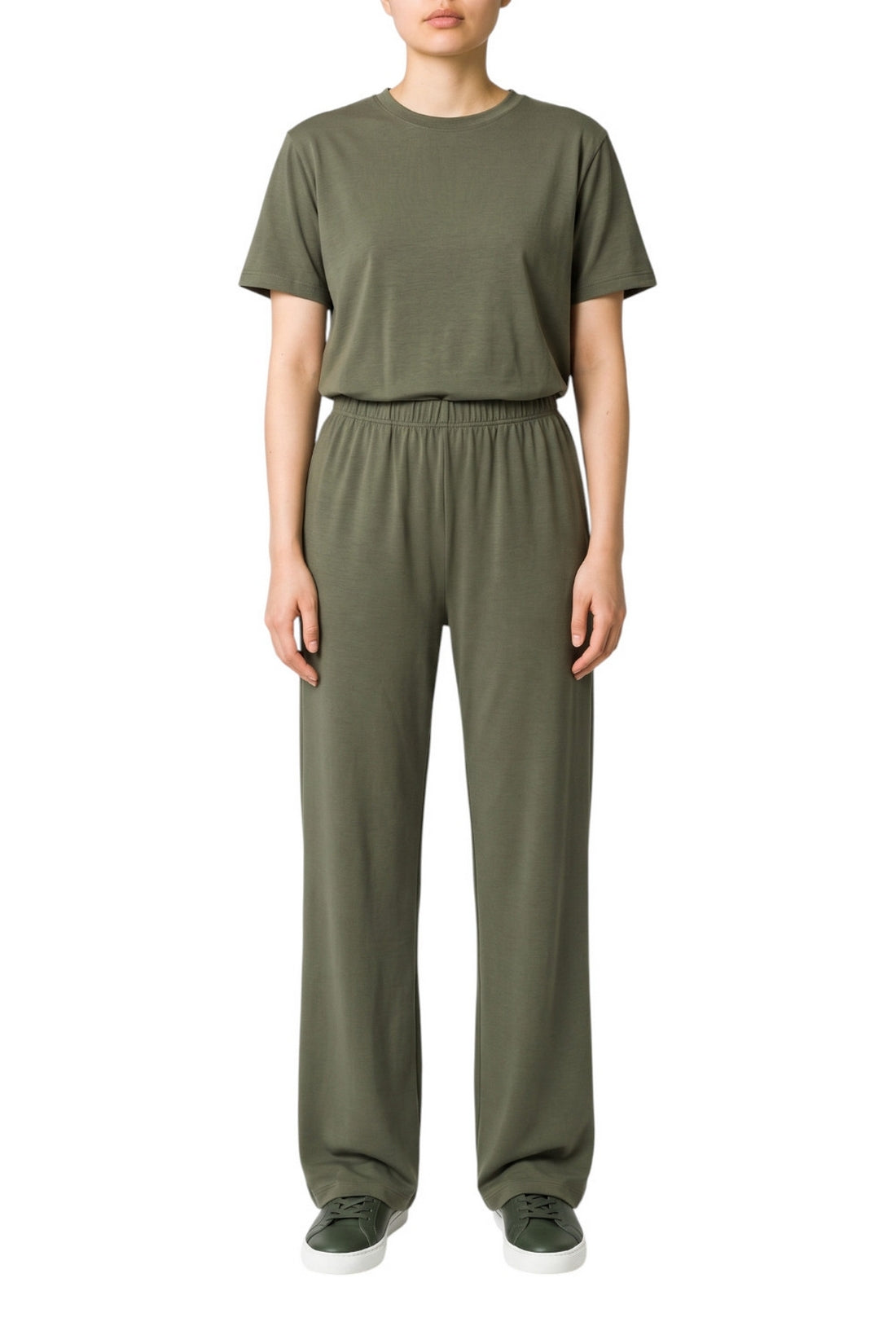pantalone largo in jersey 