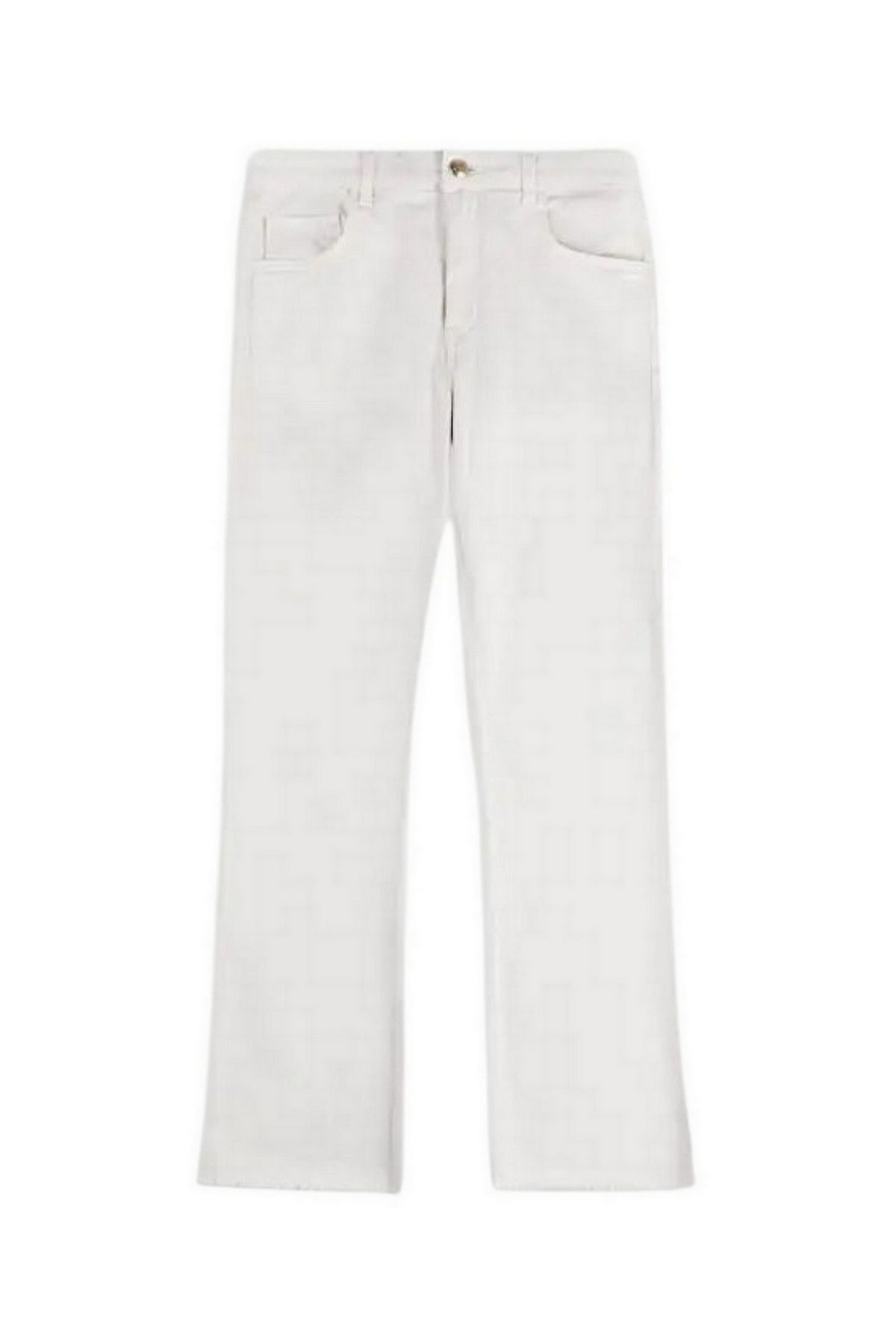 pantaloni 5 tasche in cotone stretch bianco 