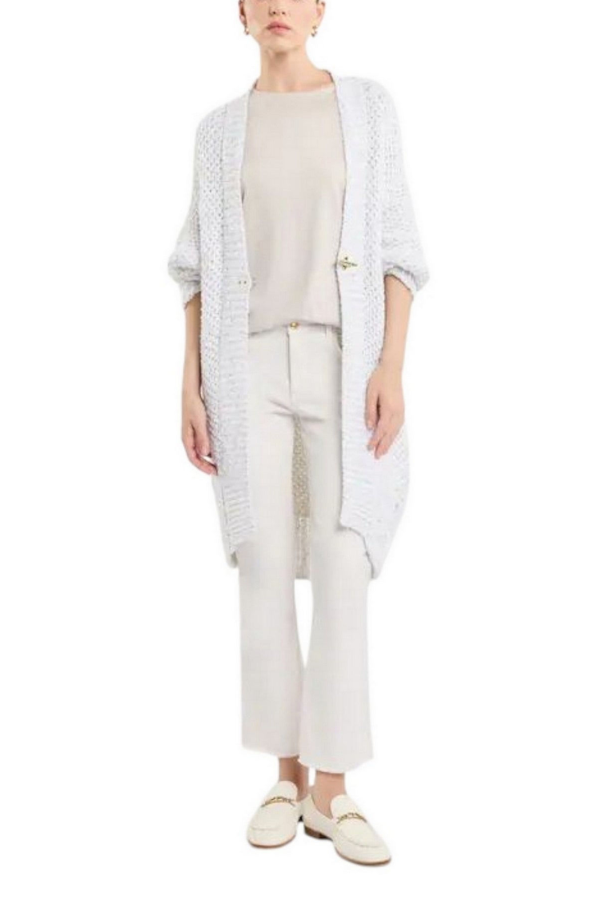 pantaloni 5 tasche in cotone stretch bianco 