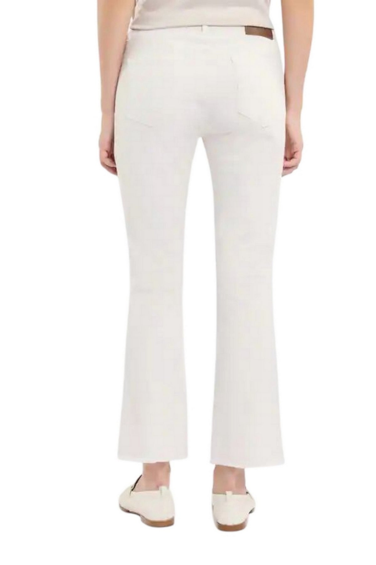 pantaloni 5 tasche in cotone stretch bianco 