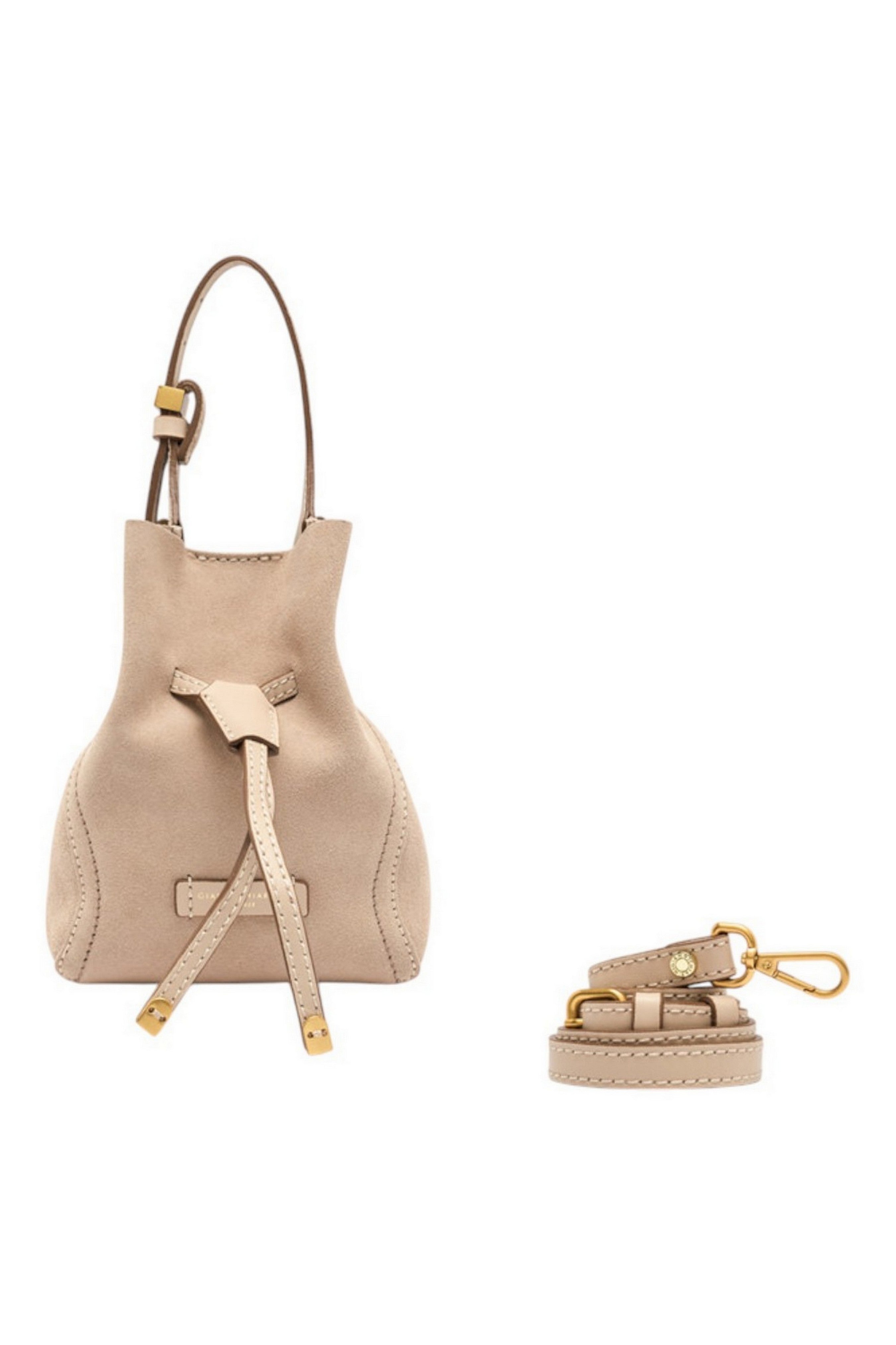 borsa donna sienna piccola in camoscio crema 