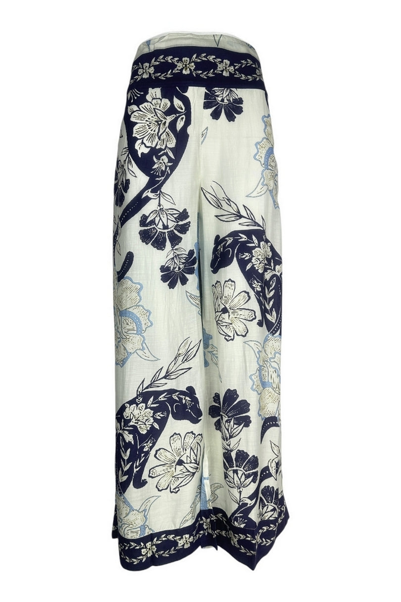 pantalone fantasia fiori 