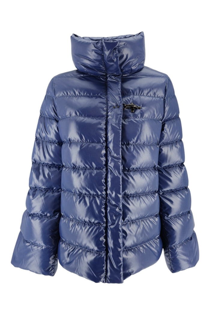 piumino donna bluette con gancio 