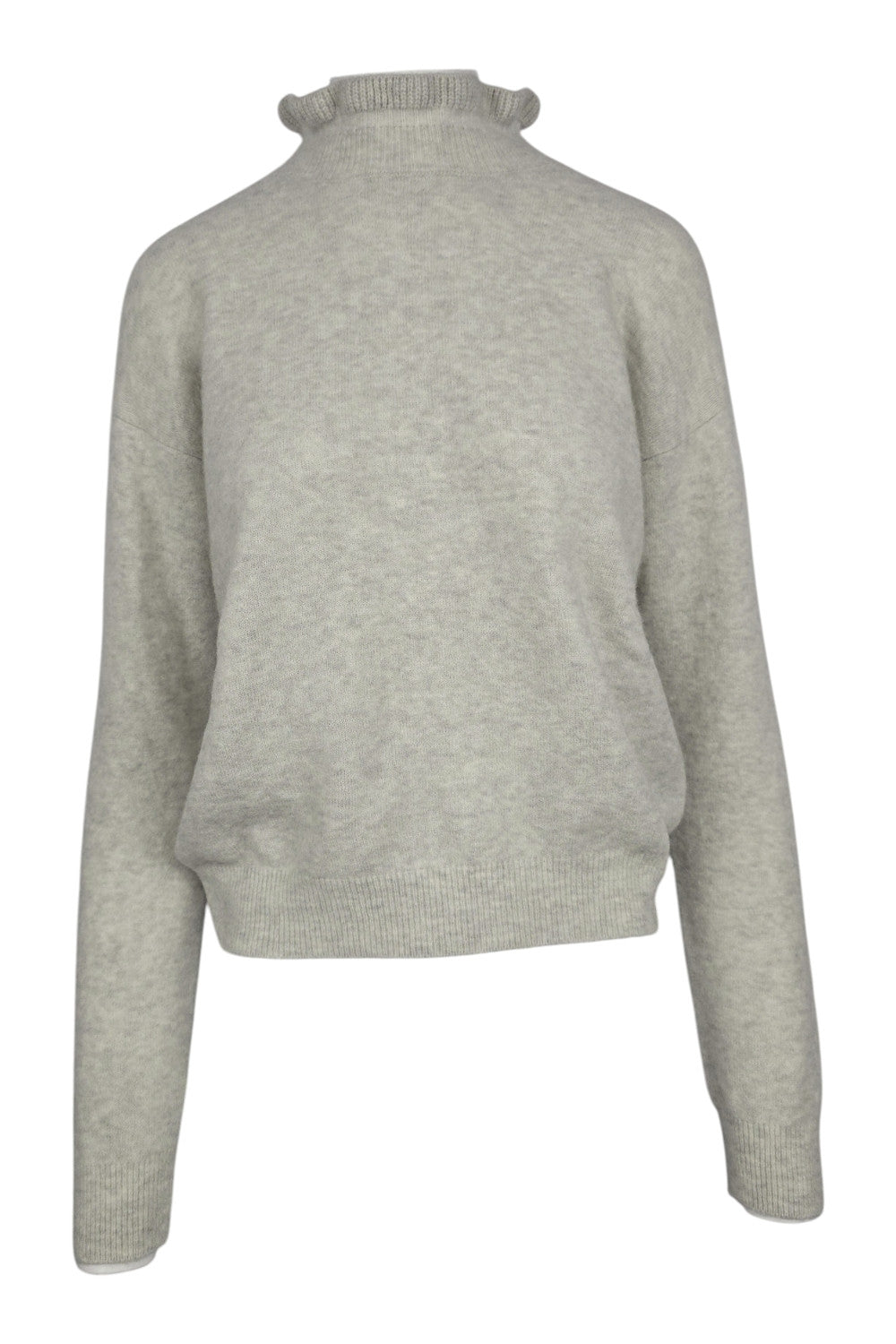maglia con voulant sul collo 