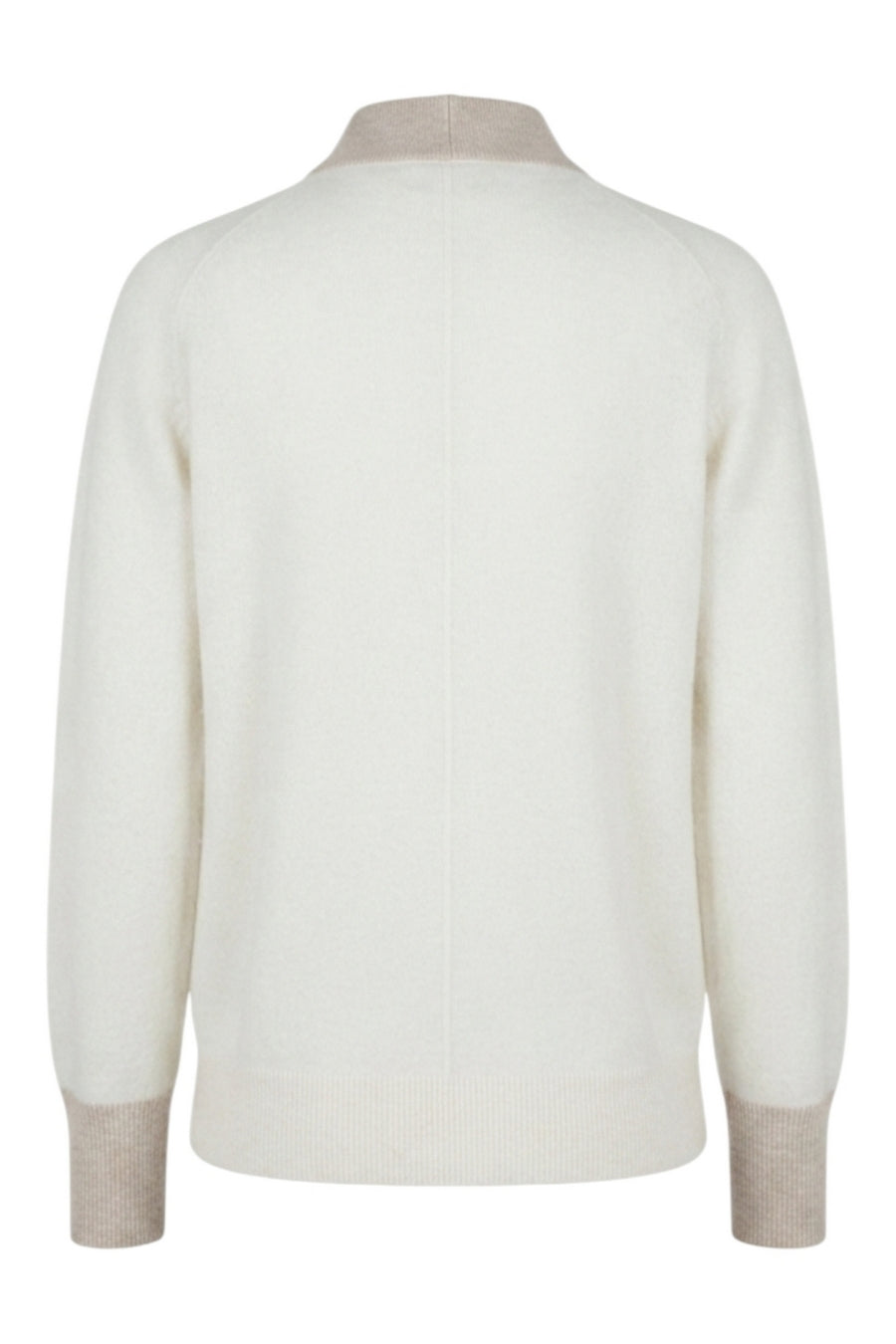 maglia fiocco collo contrasto 