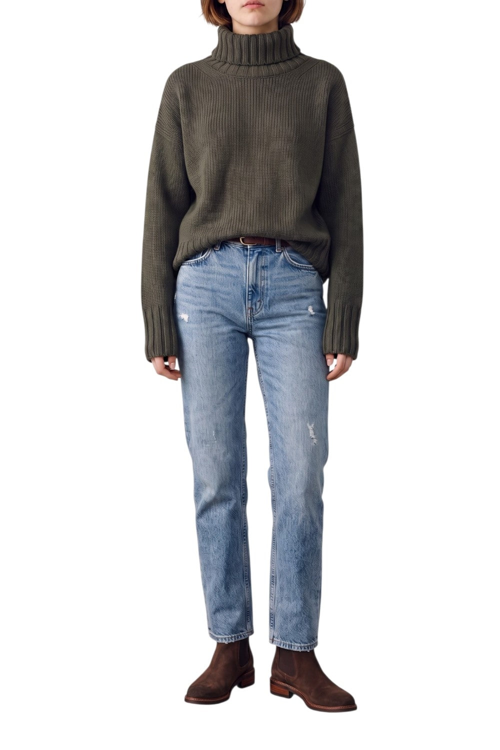 maglia con collo a cratere 
