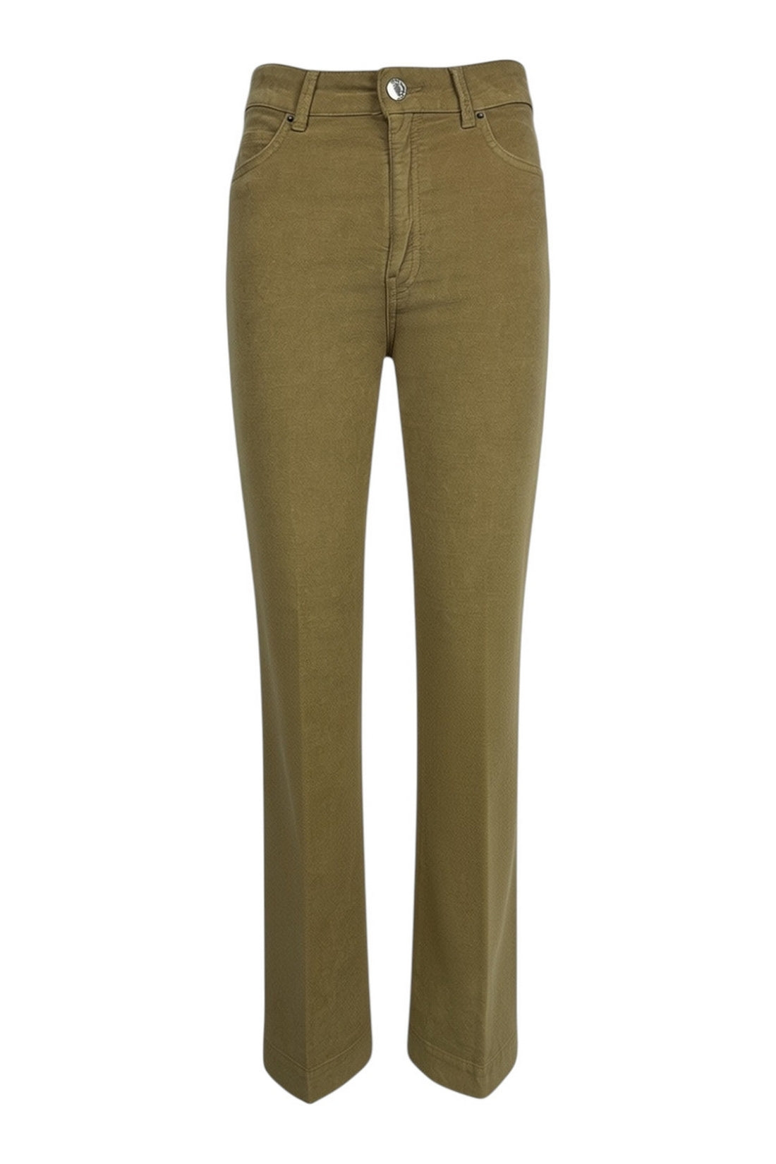 pantalone a zampa in velluto liscio 