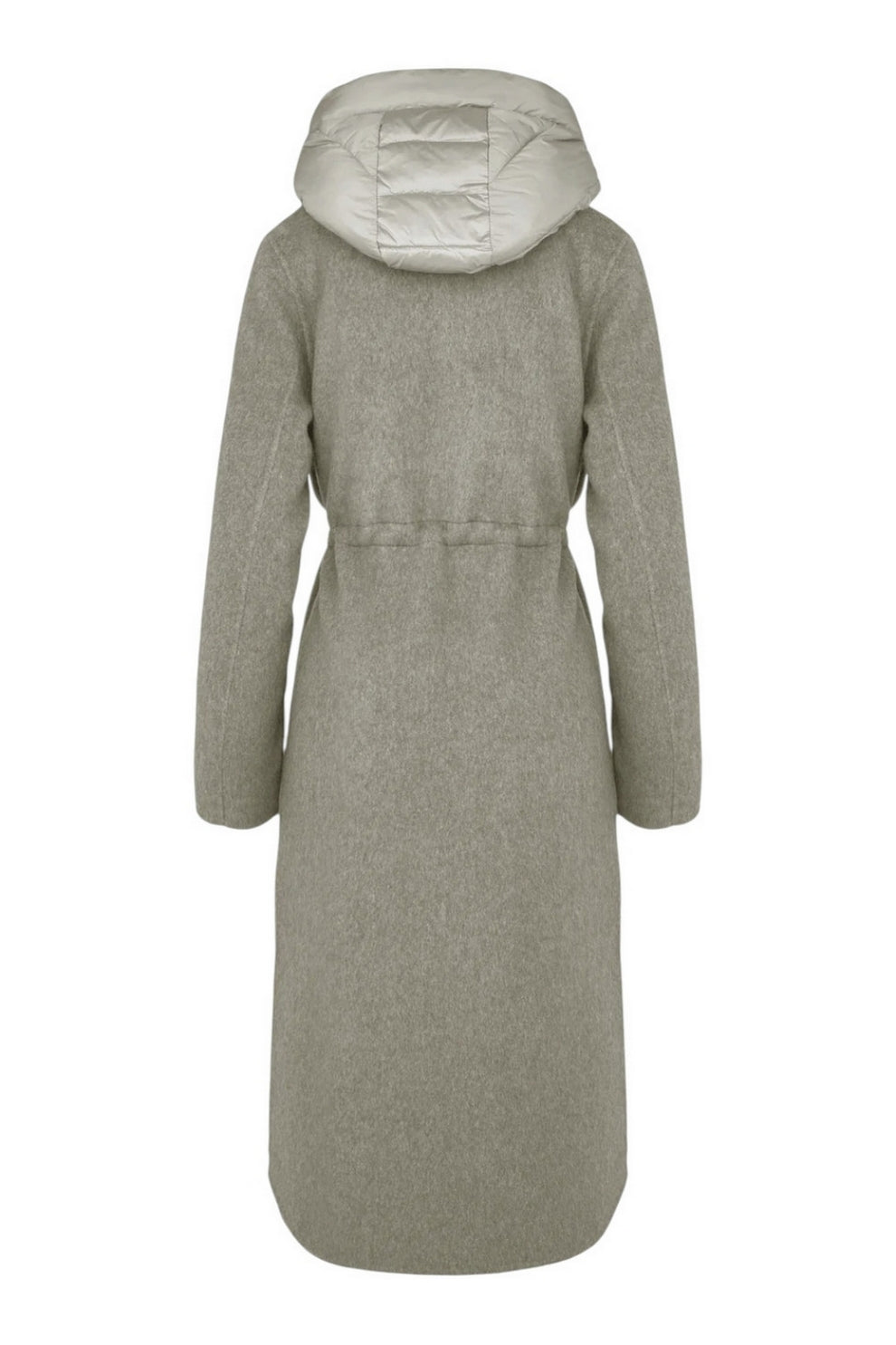 cappotto lungo con interno in nylon 