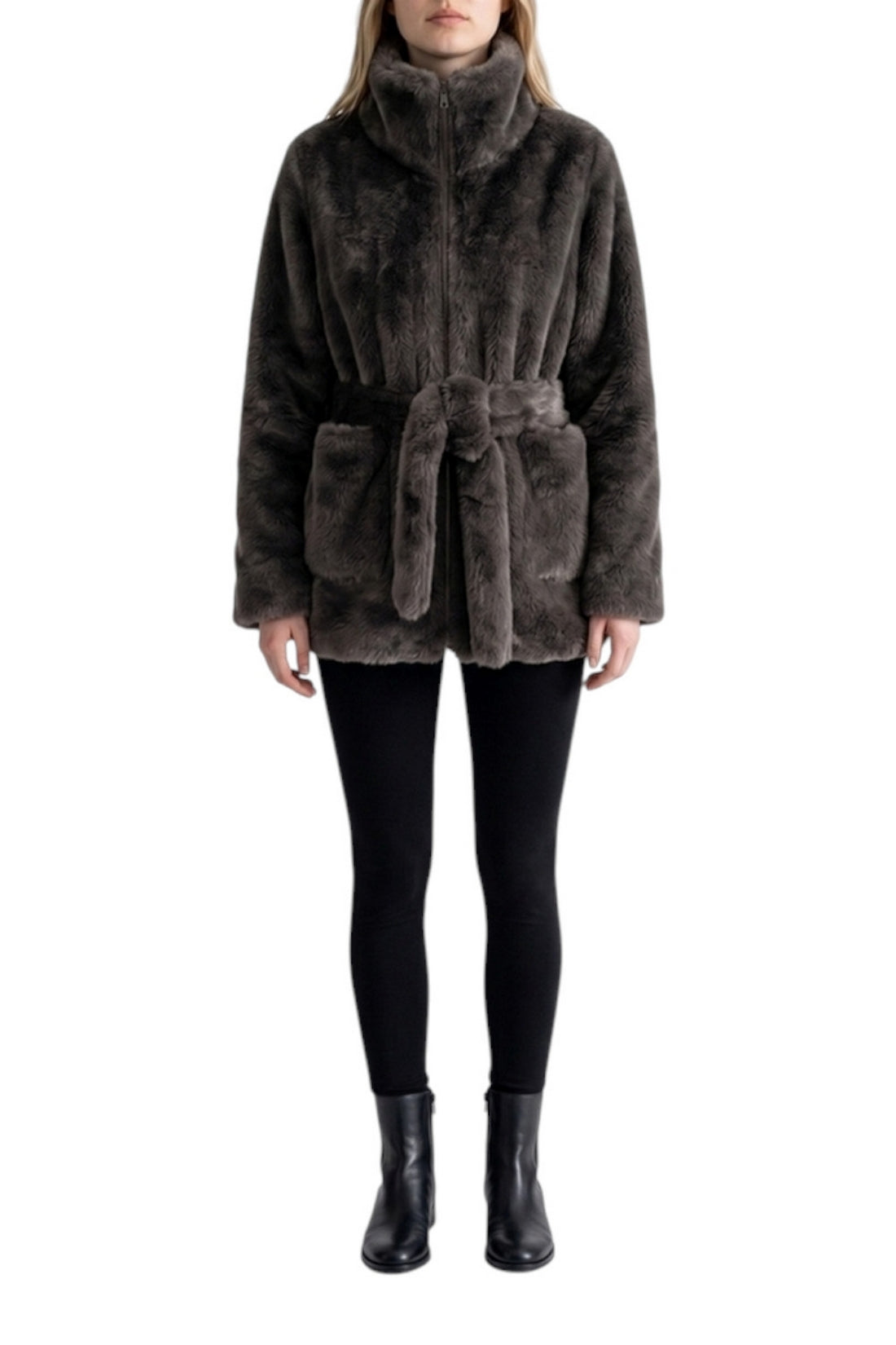 field jacket in ecopelliccia 