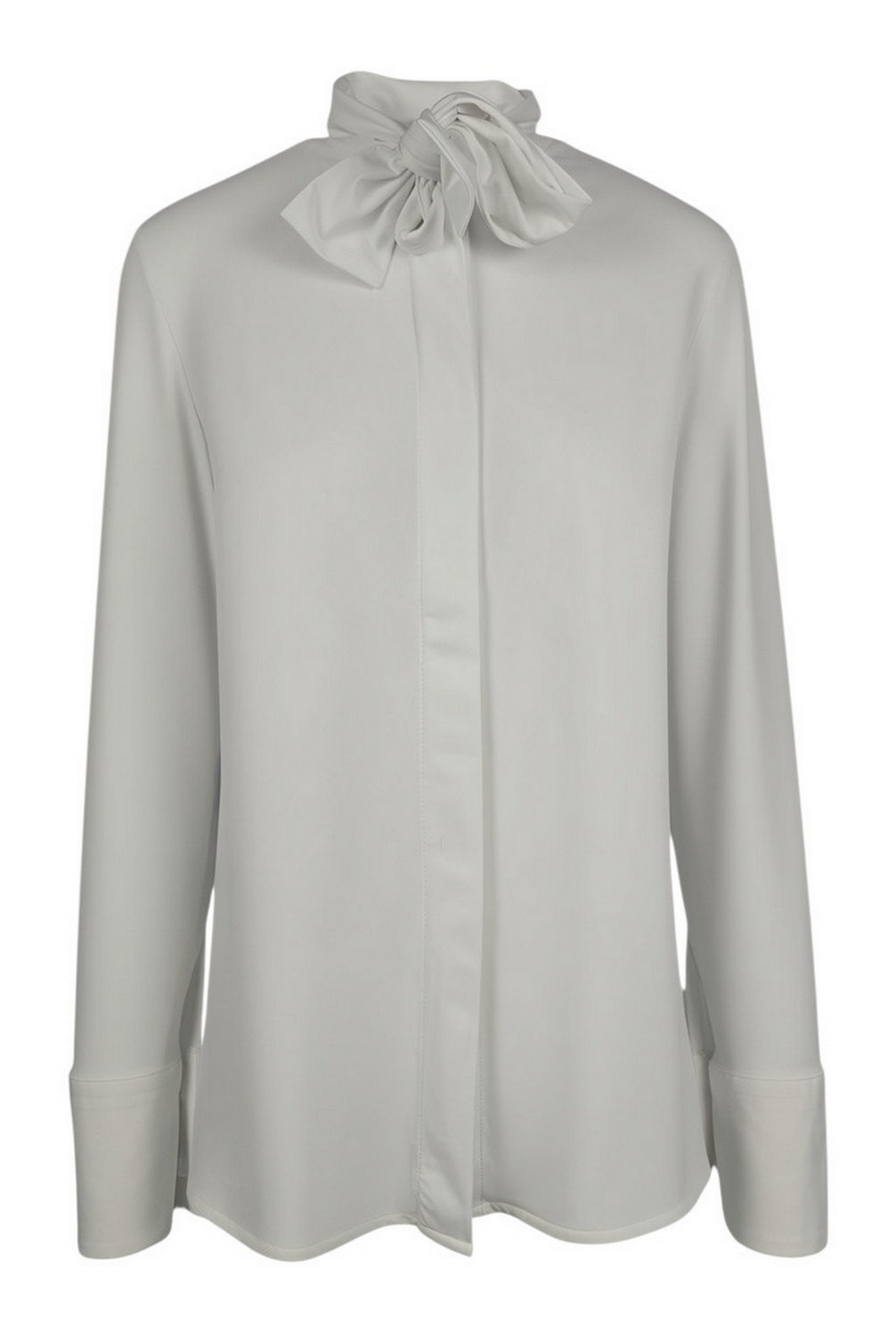 camicia con fiocco in skinlike 