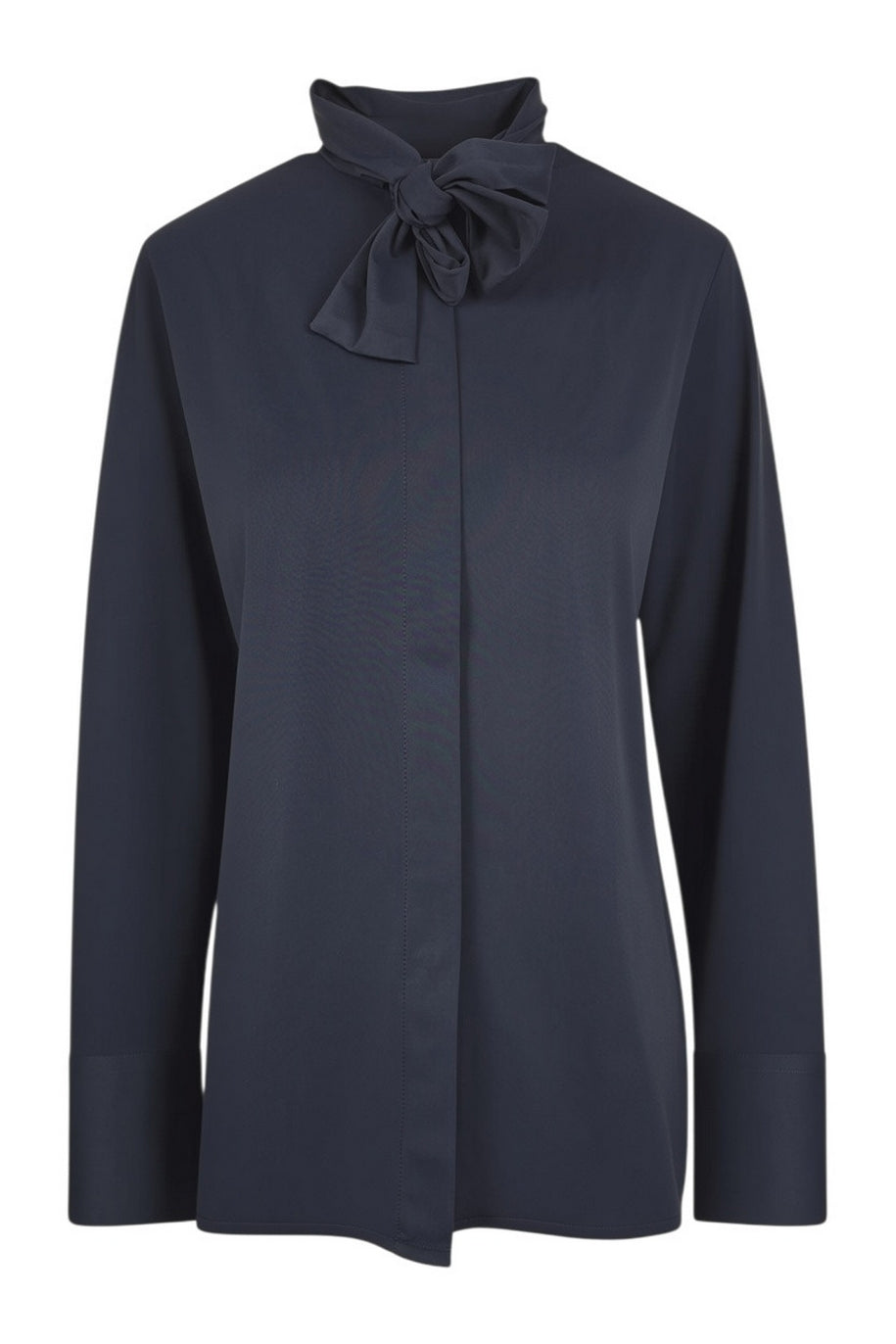 camicia con fiocco in skinlike 