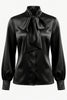 Satinbluse mit Schleife Camicetta Snob