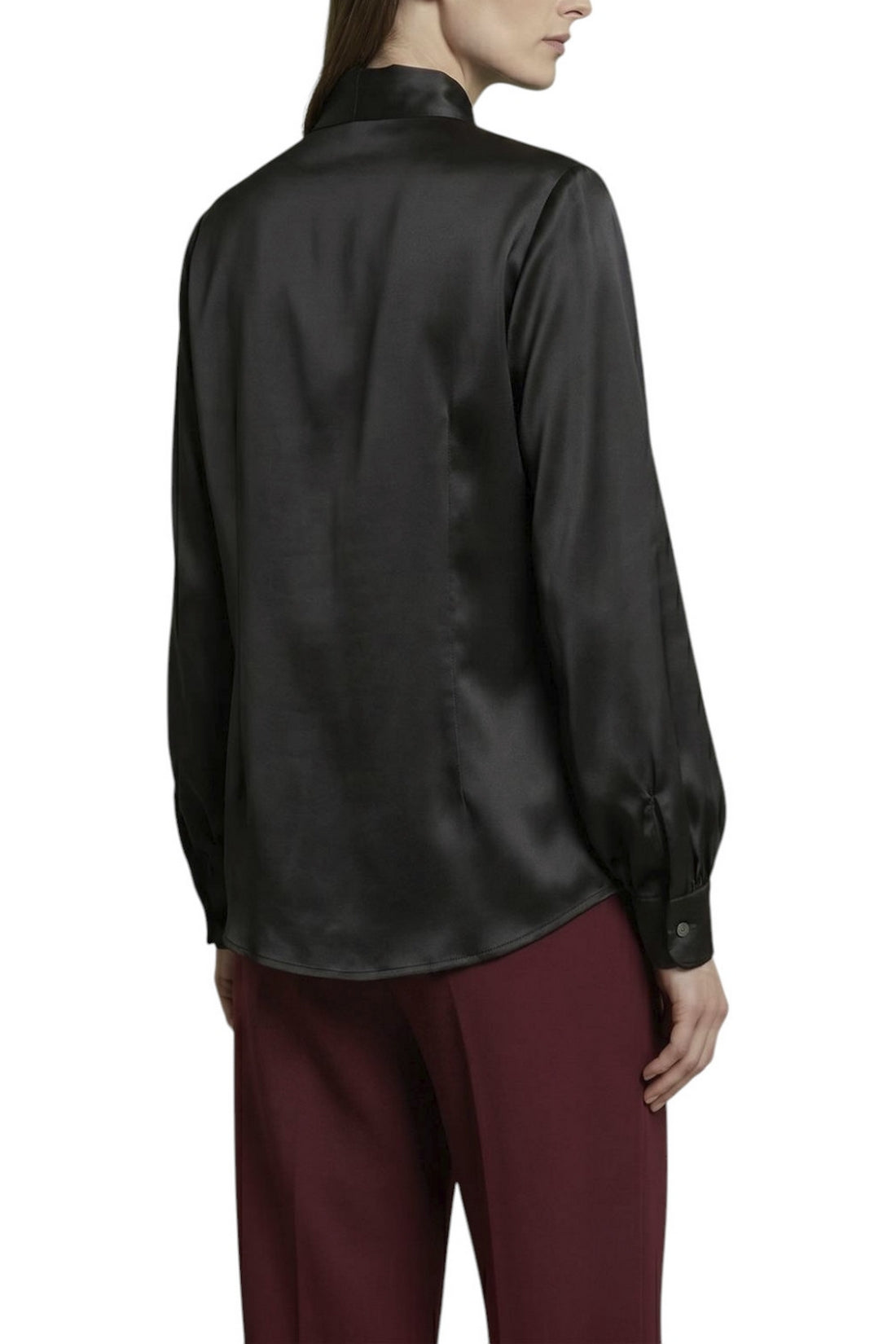 camicia in raso con fiocco 