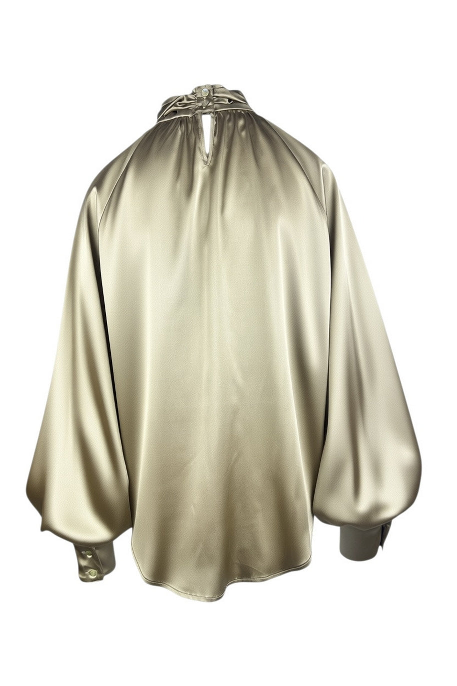camicia in raso con collo alto 
