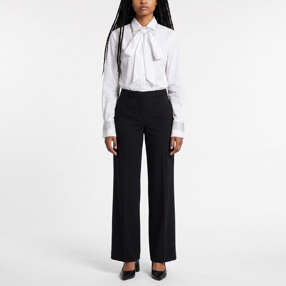 camicia con doppiocollo e borchie 