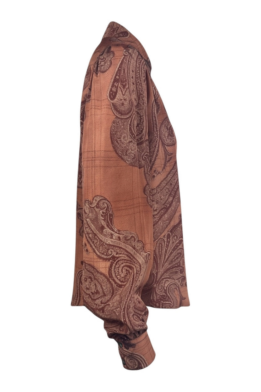 camicia fantasia cachemire con fiocco 