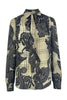 camicia fantasia cachemire con fiocco Camicetta Snob