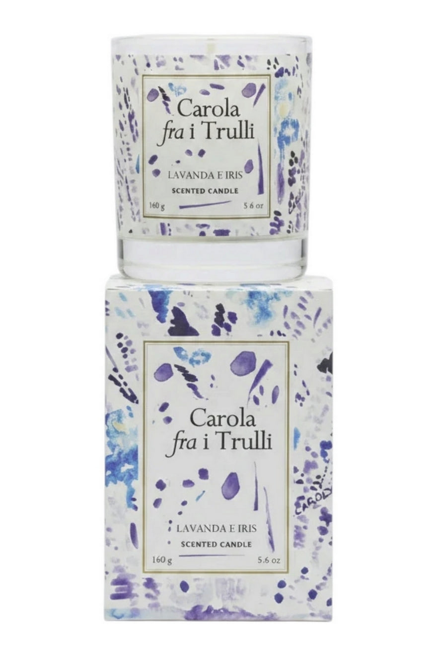 Candela al profumo di lavanda e iris 