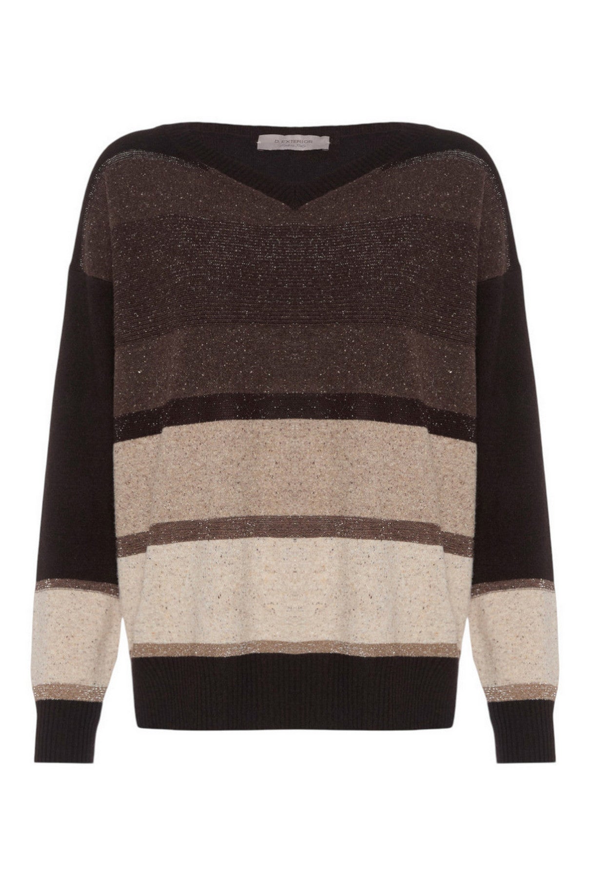 maglia con lurex scollo a v 