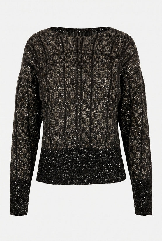 maglia fantasia galles con paillettes 