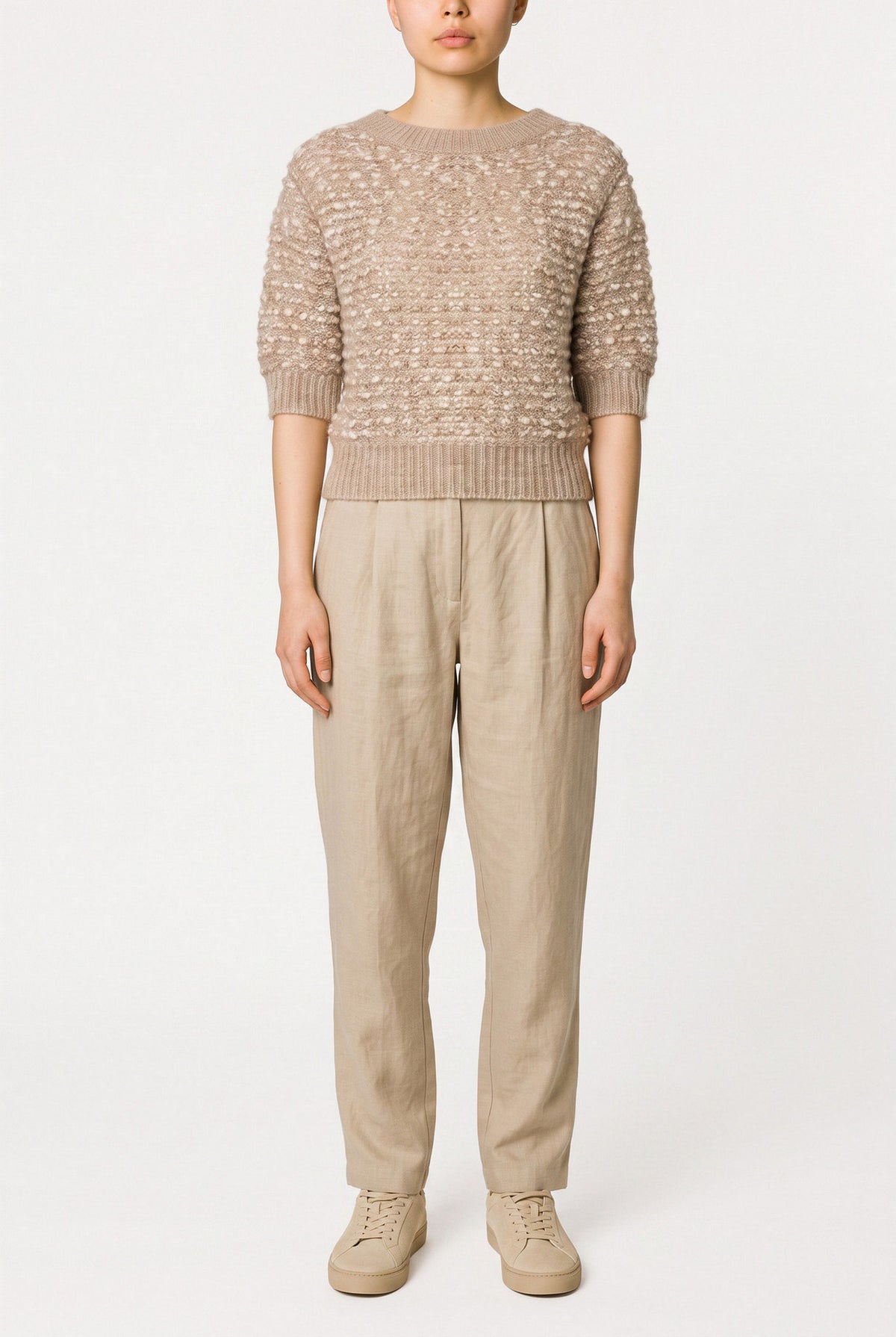 maglia manica 3/4 con cristalli 