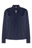 D.EXTERIOR Satin Shirt with High Neck