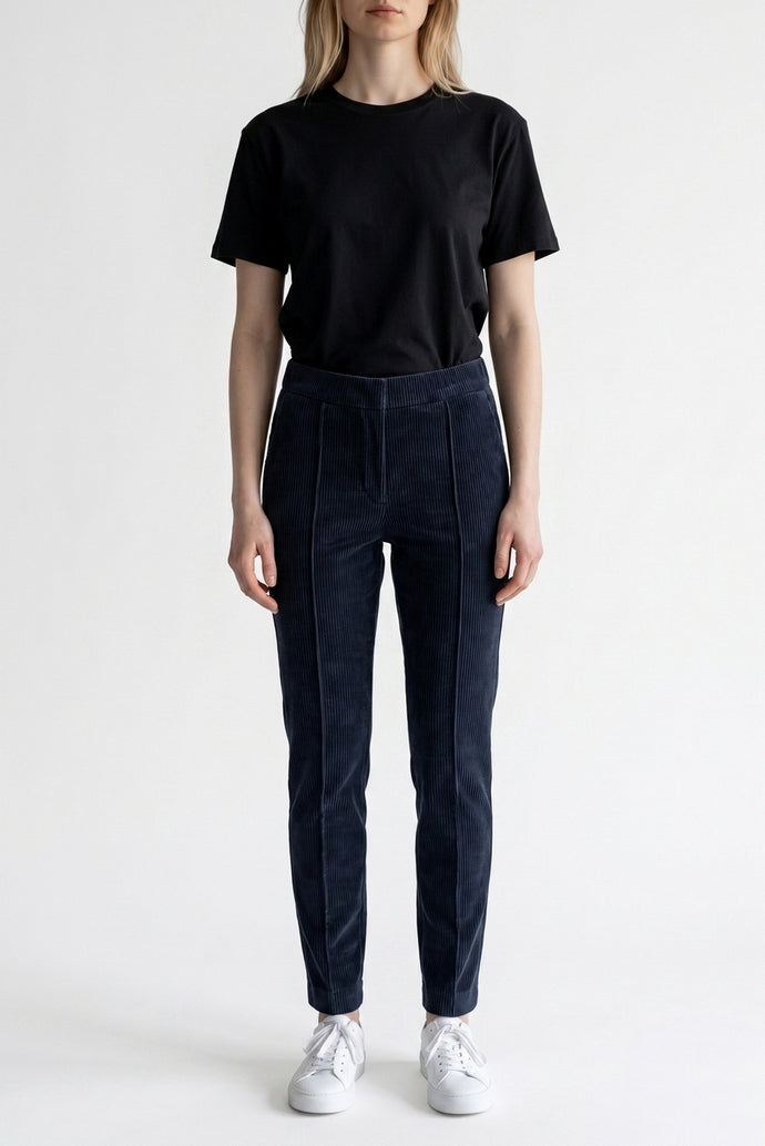 pantalone donna sigaretta velluto 