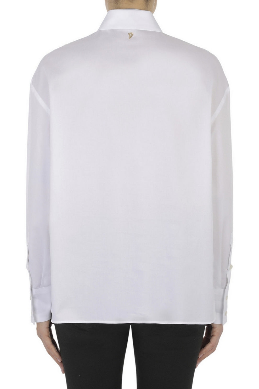 camicia con plastron paillettes 