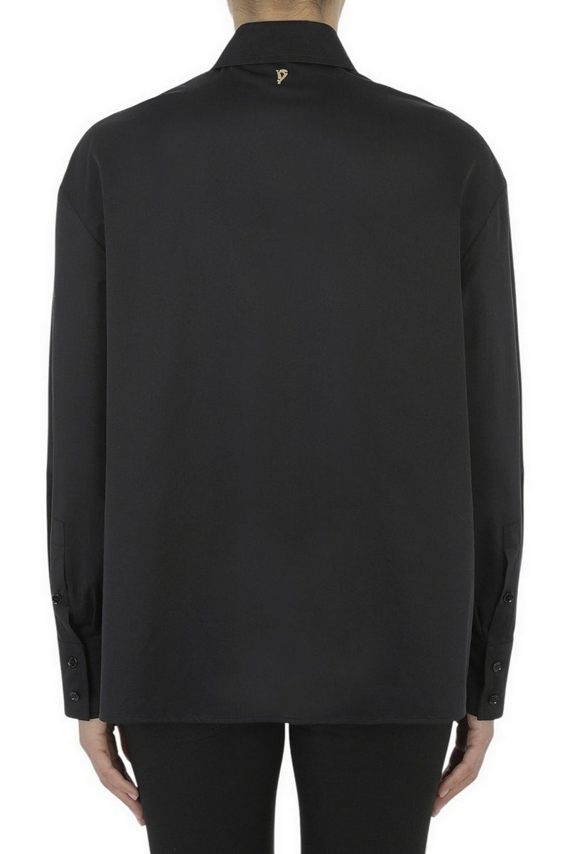 camicia donna con plastron paillettes 