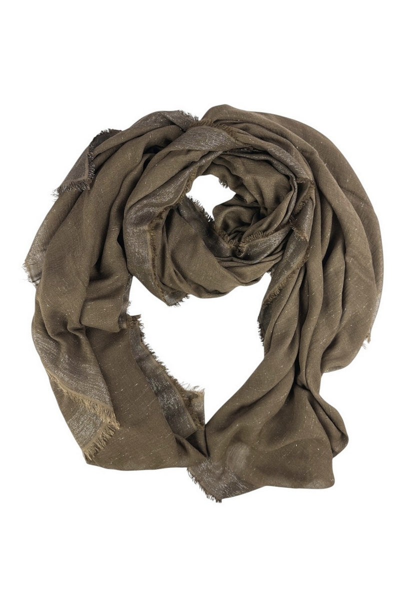 sciarpa con bordo in lurex 