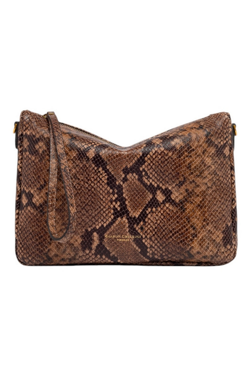 borsa noura pouch stampa pitone 